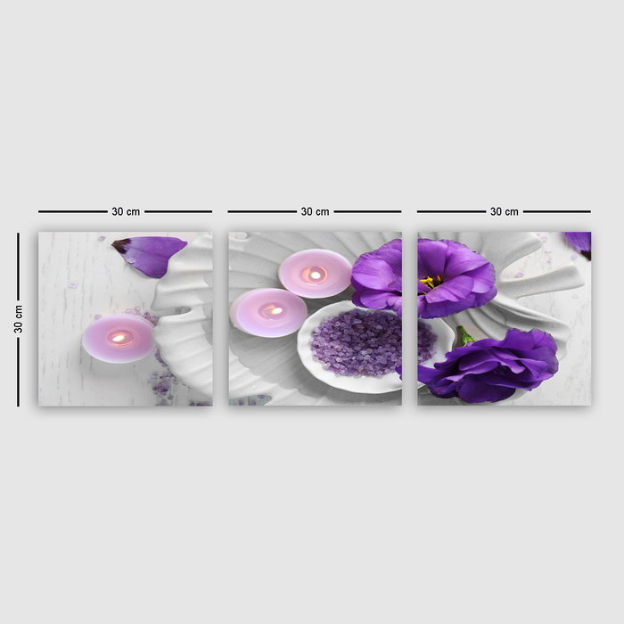 Wallity P853090 Conjunto de 3 Pinturas Decorativas en Lienzo Multicolor